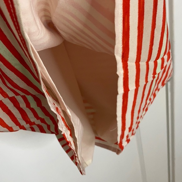 Madewell Striped Red and Cream Silk Dress - Picture 12 of 14